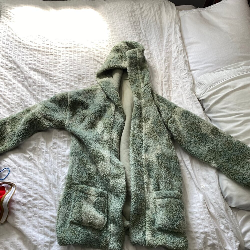 Loungewear Cozy Sherpa Coat American Eagle Size Small - Picture 3 of 3